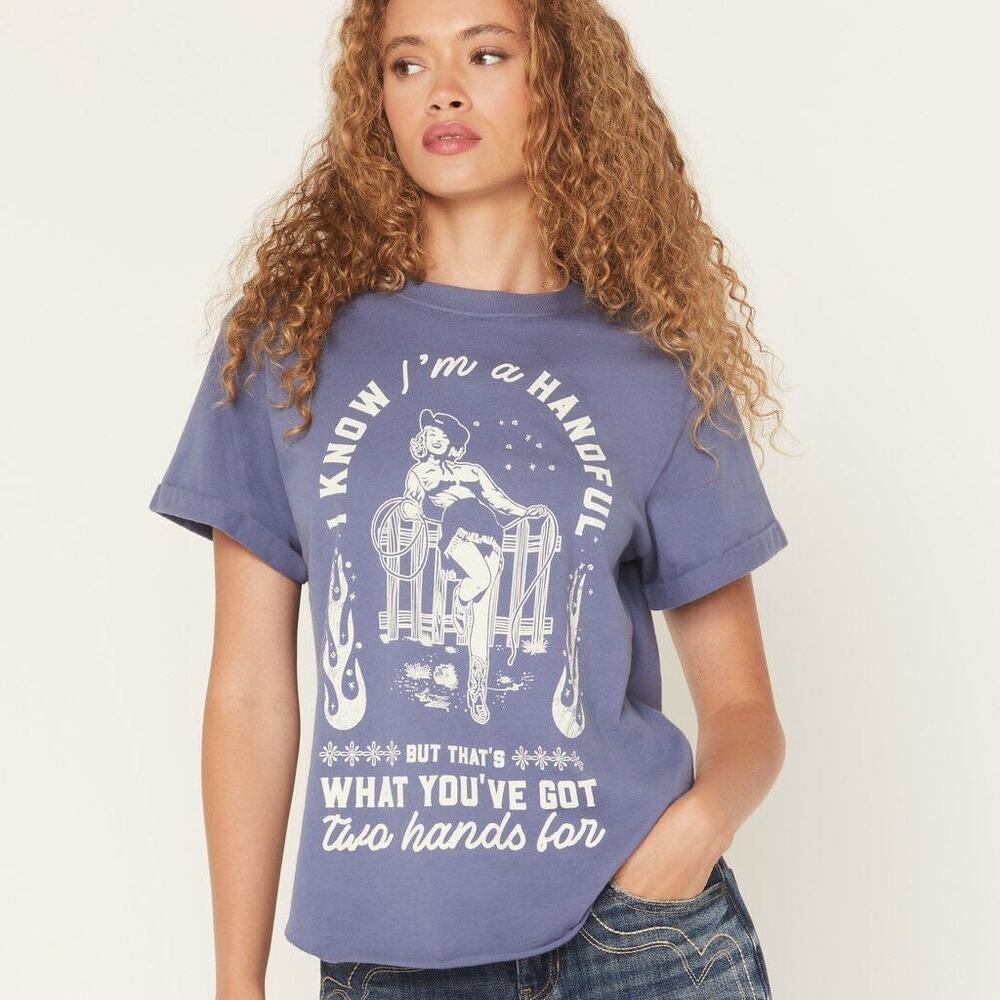 Idyllwind Women's I Know I'm A Handful Short Sleeve Graphic Tee